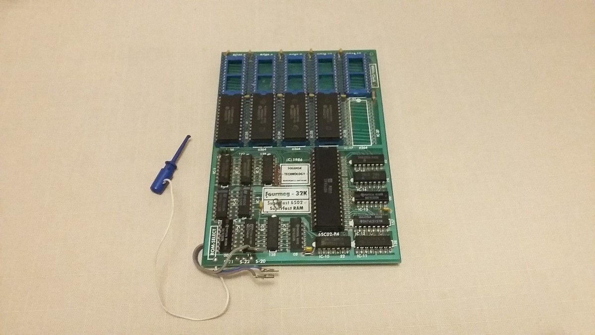 PlayRetroUK's tweet photo. Solidisk Fourmeg-32k Expansion Board For The Acorn Bbc Micro for sale on ebay. #retrogamer #retrogaming
See more > https://t.co/v44wDSYpTg https://t.co/GMf9JKPkyh