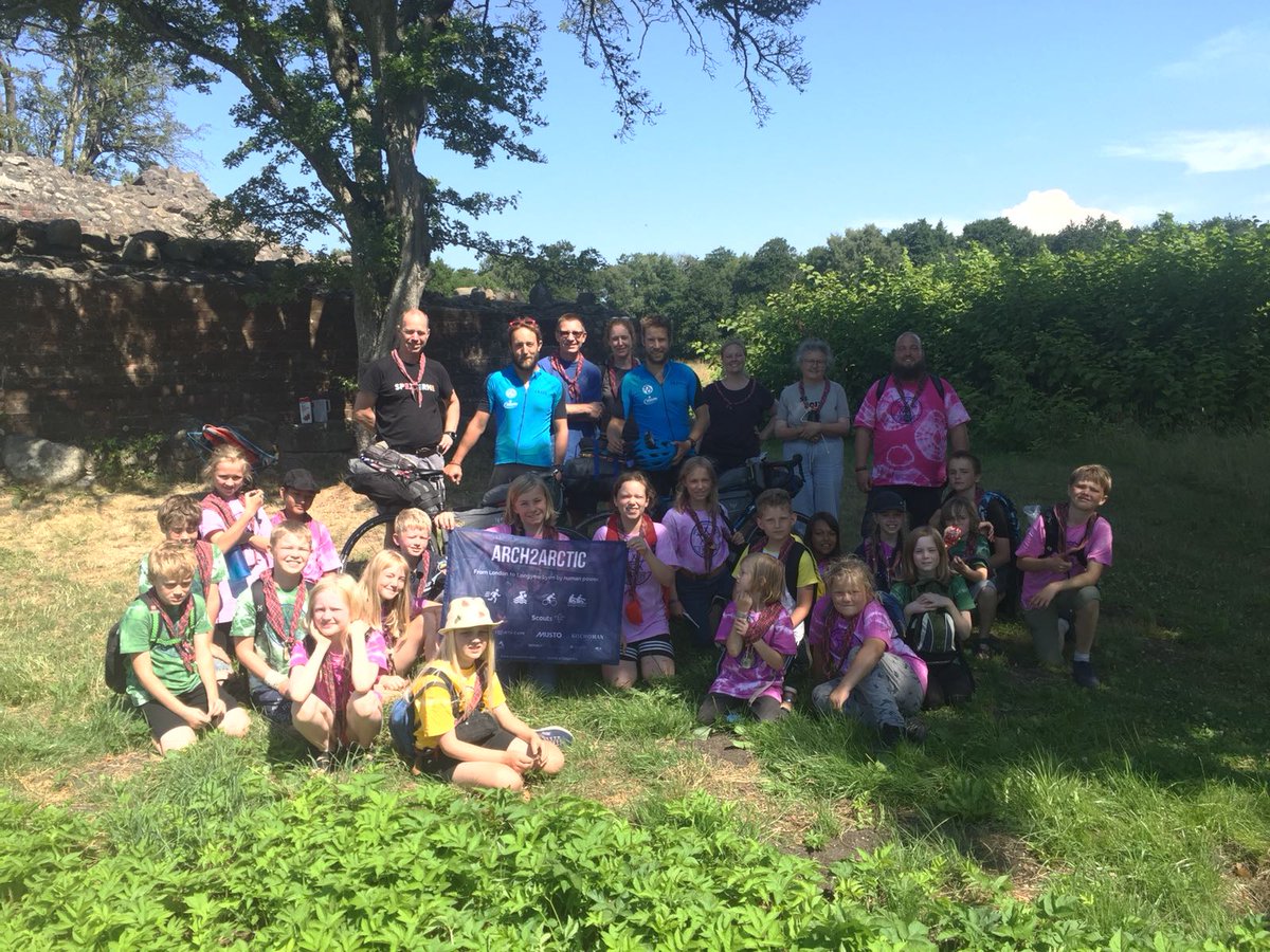 Arch2Arctic's tweet photo. Just had a fantastic time visiting Gurredam Scout camp near @Helsingor #arch2arctic #skillsforlife #Denmark #summercamp https://t.co/I04TK60OAg