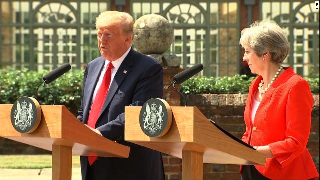British Prime Minister Theresa May says she is seeking an "ambitious trade deal" with the United States. Follow live updates: cnn.it/2JjlMtn