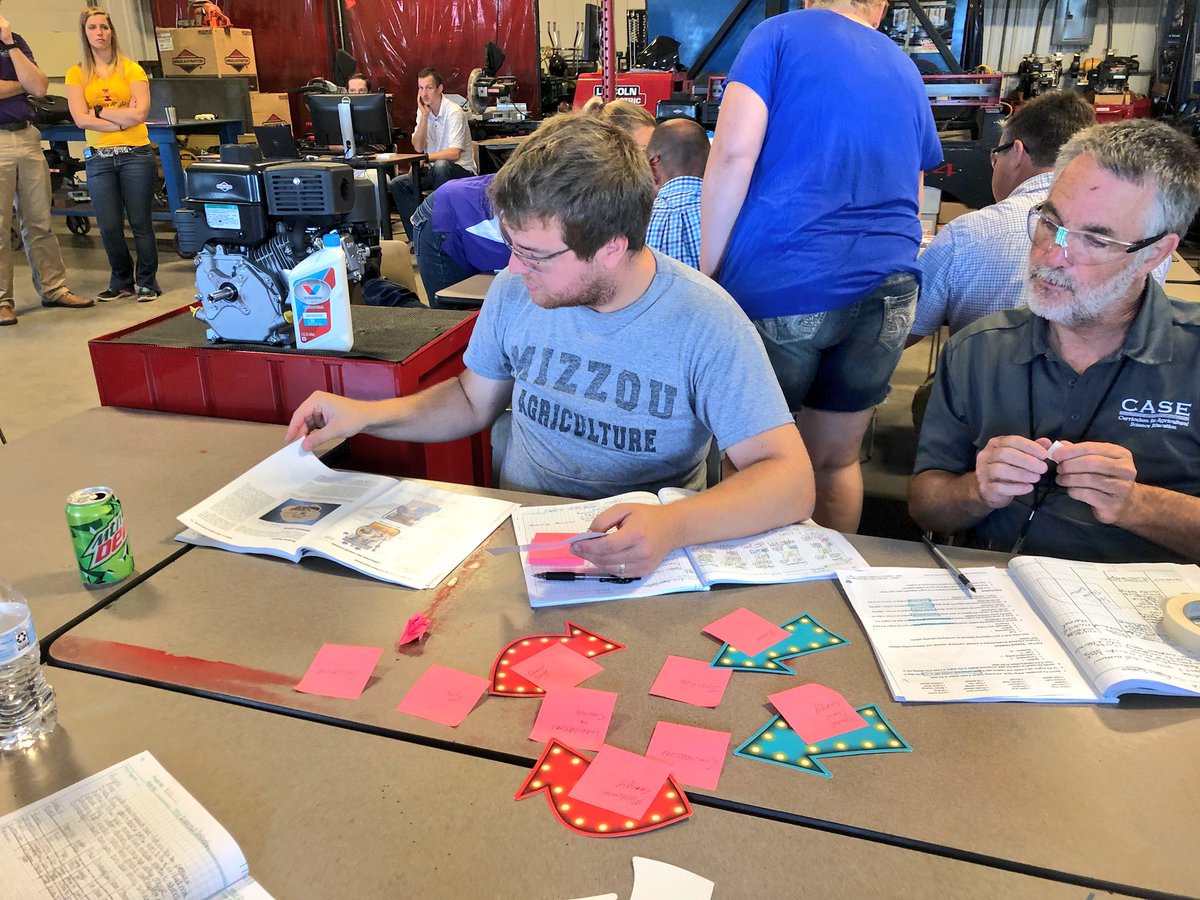 Day_AgEd's tweet photo. Day 3 @case4learning consisted of heat & cooling, engine systems, engine energy, tear down process, fuel eff. and system control. @AgEdS_IaStateU @ISUAg450Farm #AmesNerdFest #MSANerds https://t.co/KNOKgaVY1v