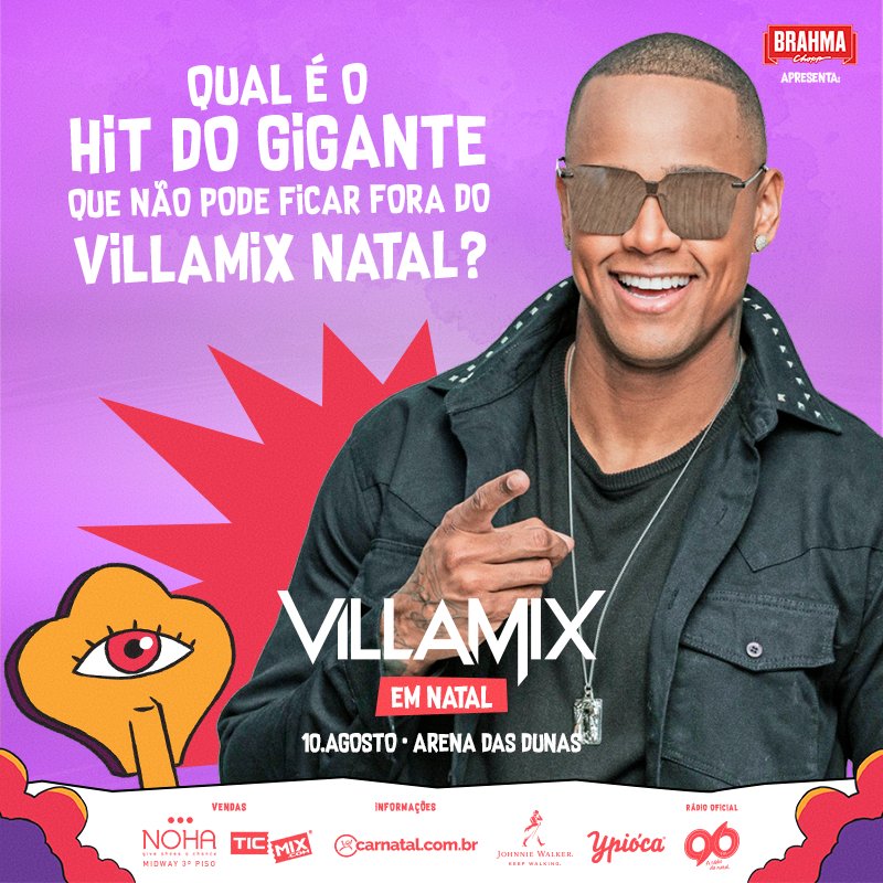 blyurnetwork's tweet photo. Deixe um comentário com aquela música que não pode faltar no repertório do gigante @leosantana no #VillaMixNatal, dia 10 de agosto!
Ingressos: Nohashoes Midway e https://t.co/P8iBJtNNPM e⠀
⠀
Mais informações: https://t.co/NwhTOFdmGs⠀
⠀
#natal #natalrn #villamix #musicaemix https://t.co/Ls7Lmbh1MB