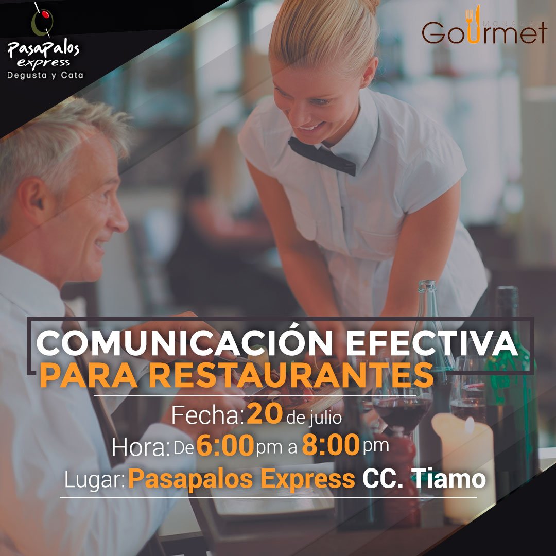 pasapaexpresst's tweet photo. Pasapalos Express, junto a @monagasgourmet ha preparado un curso de Comunicación Efectiva para Restaurantes este Próximo 20 de julio en el CC. Tiamo en Pasapalos Express
Más información 04148756245.
#Tallergourmet #Tallercomunicacionefectiva #comunicacionefetiva #restaurantes https://t.co/0LZp0ZkGca
