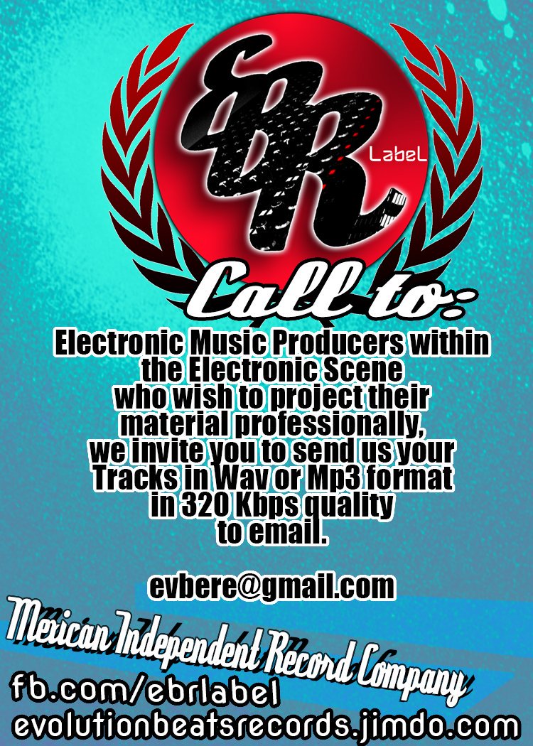 EbrLabel's tweet photo. Prepare to succeed !!
EBR Label
Send Your Demo Now !
evbere@gmail.com
#Send #Demo #Rt #Rp #EBRLabel #Viernes13 #Follow #Techno #House #Tech #HouseMusic #Viral #Label #SelloDiscografico #Youtubers #Twitters https://t.co/W2D7Gqbxs4