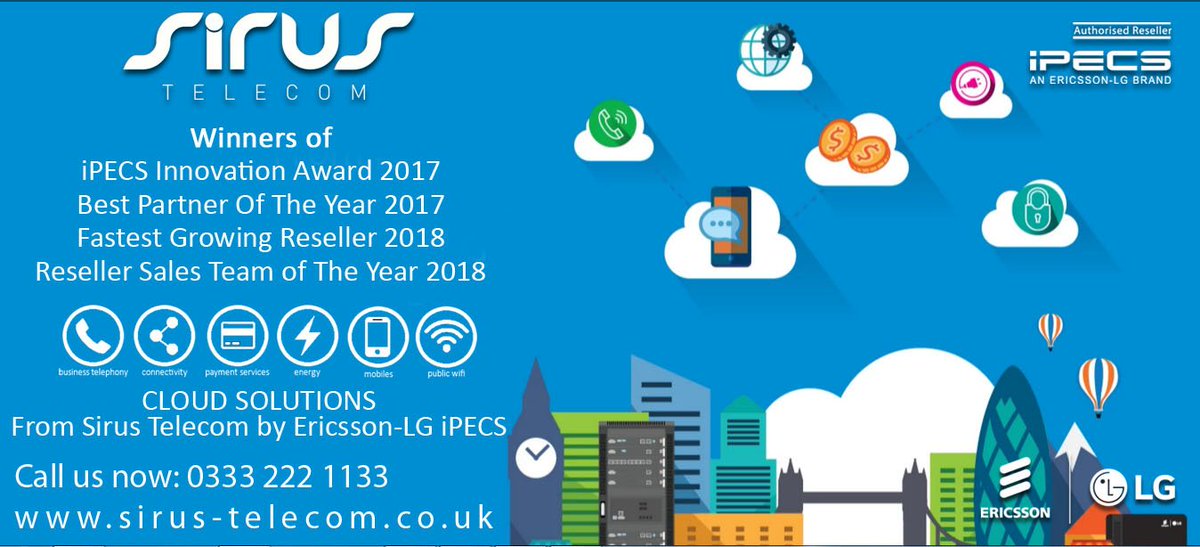 sirustelecom's tweet image. Find out about our award winning communication solutions from Sirus Telecom &amp;amp; discover the freedom of Ericsson-LG #iPECS hubs.ly/H0c-Tlt0 Call 0333 222 1133 for a FREE technical assessment and on site demonstration