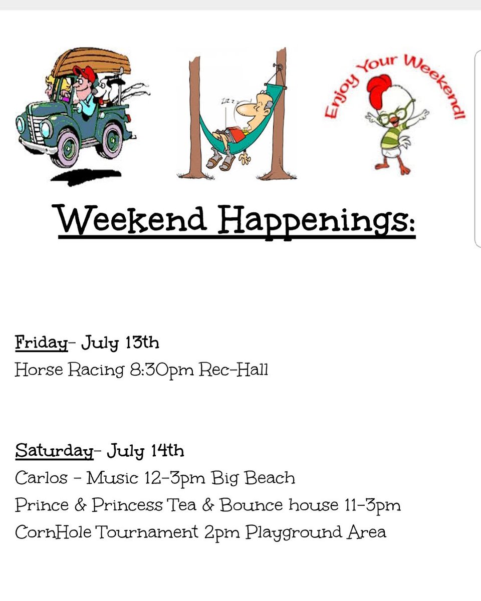LakesidePines's tweet photo. Fun filled weekend lined up! #lakesidepinescampground #weekendhappenings https://t.co/HeMMpQ5ILu