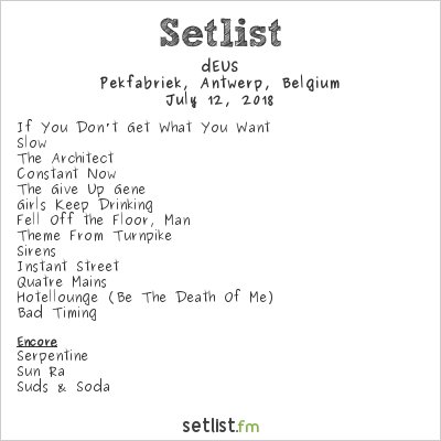 deusfr's tweet photo. Setlist Pekfabriek (12/07/2018) https://t.co/jtdtzDiK9P https://t.co/URtwWJ3UIm