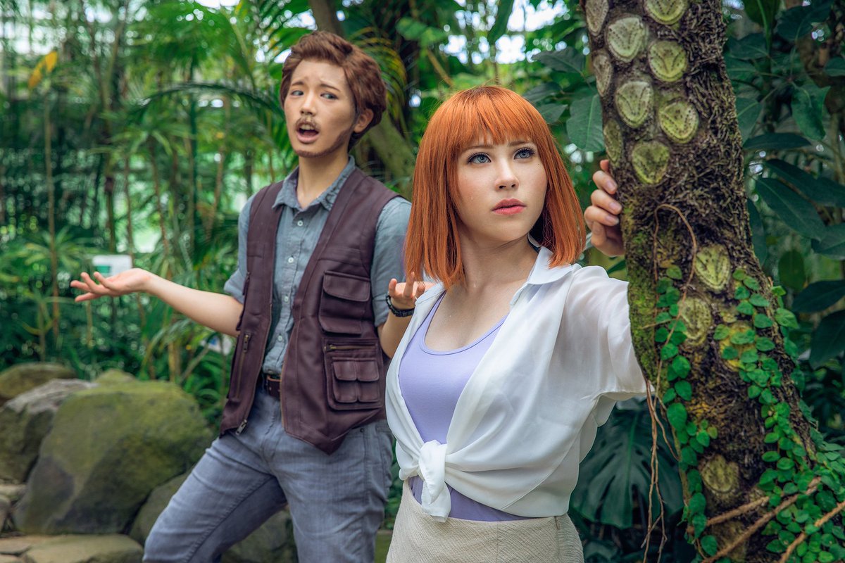 臥雲 V Twitter コスプレ ジュラシック ワールド オーウェン Rio クレア 現像 臥雲 撮影 たつゆき