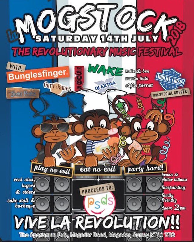 Sportsman_TWS's tweet photo. Don't forget to join us tomorrow for the sensational annual charity event ... MOGSTOCK at The Sportsman, Mogador. This year we have over 10 sensational different bands. 

Starts from 2pm, booking not required just rock up!!! #mogstock #festival #foodanddrink https://t.co/cXsOXPdYbu