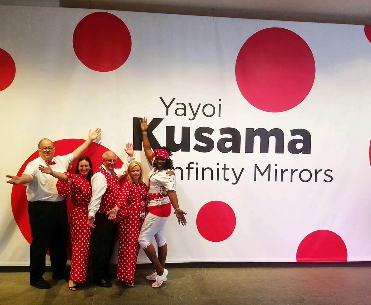 ClevelandArt's tweet photo. The CMA’s staff is catching #InfiniteKusama fever! ✨🔴
—
Weekly tix sales begin 7/16 from 9:00 a.m.-5:00 p.m., or until tix sell out. On this day only, tix are on sale for all open dates. Visit https://t.co/DXmTLeQl5u for more info. https://t.co/J3XNRwRJiv