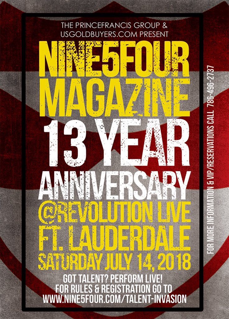 Nine5Four's tweet image. Tomorrow night at @RevolutionLive #nine5fourbirthdaybash #nine5four #July14th 
#talentinvasion