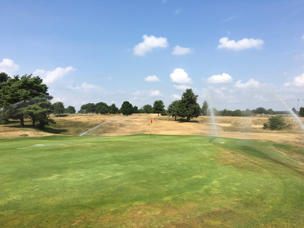 MarkSim93794378's tweet photo. Interesting comparison overlooking our 7th hole, summer 18 vs summer 2017 #extremeweather #rainnowpleaseπ @KingsdownGC https://t.co/P1635Fy9GL