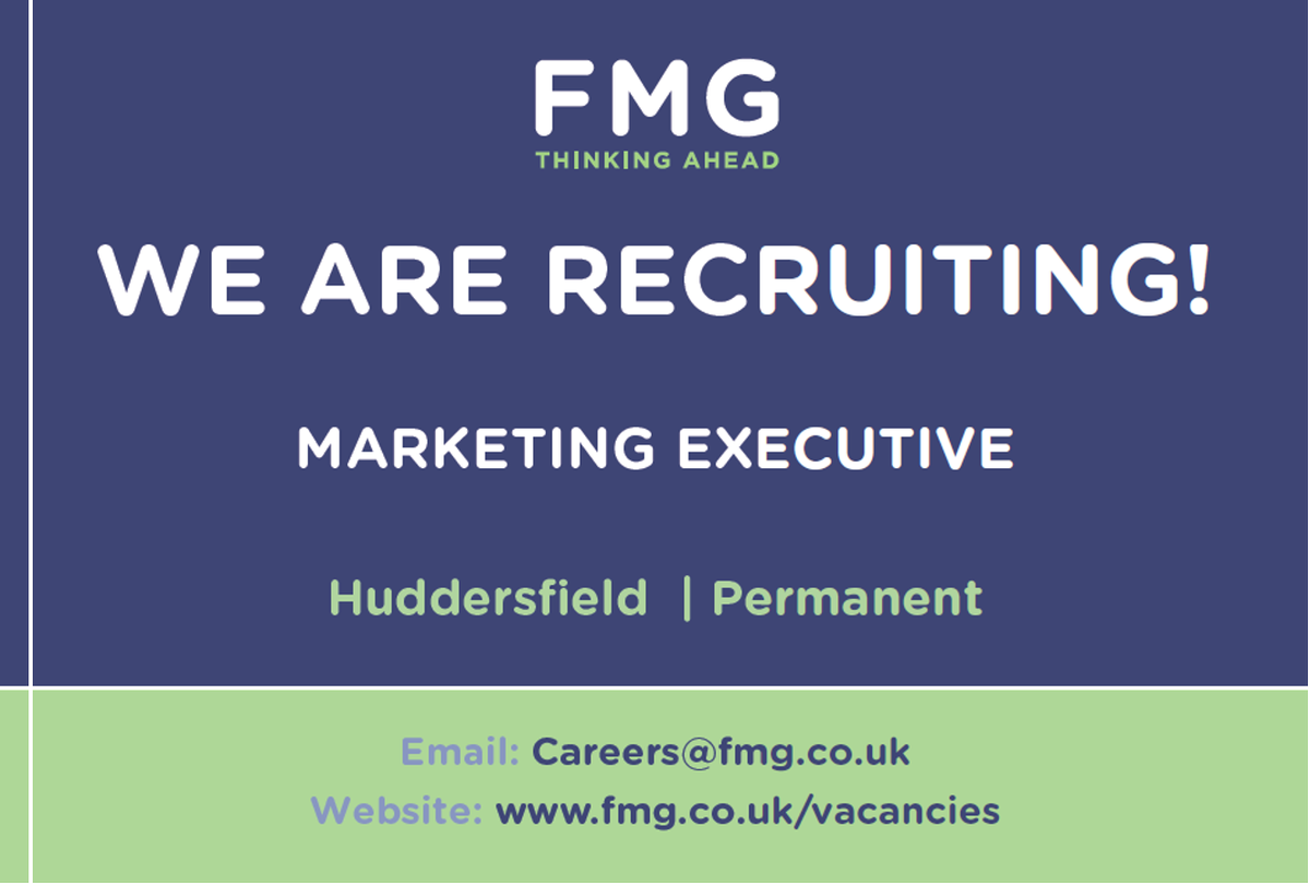 Are you a creative thinker with an eye for design? We're looking for a passionate, innovative and enthusiastic Marketing Executive to join our Marketing team.

Visit our website for more information: lnkd.in/dFDrPtS

#Huddersfield #Marketing