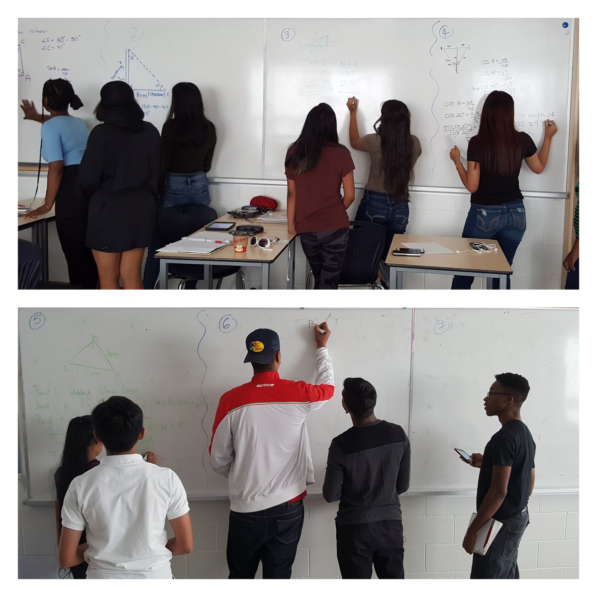 We're at the midway point! Spending today working through trig problems together 📐✏📋 #summerschool
