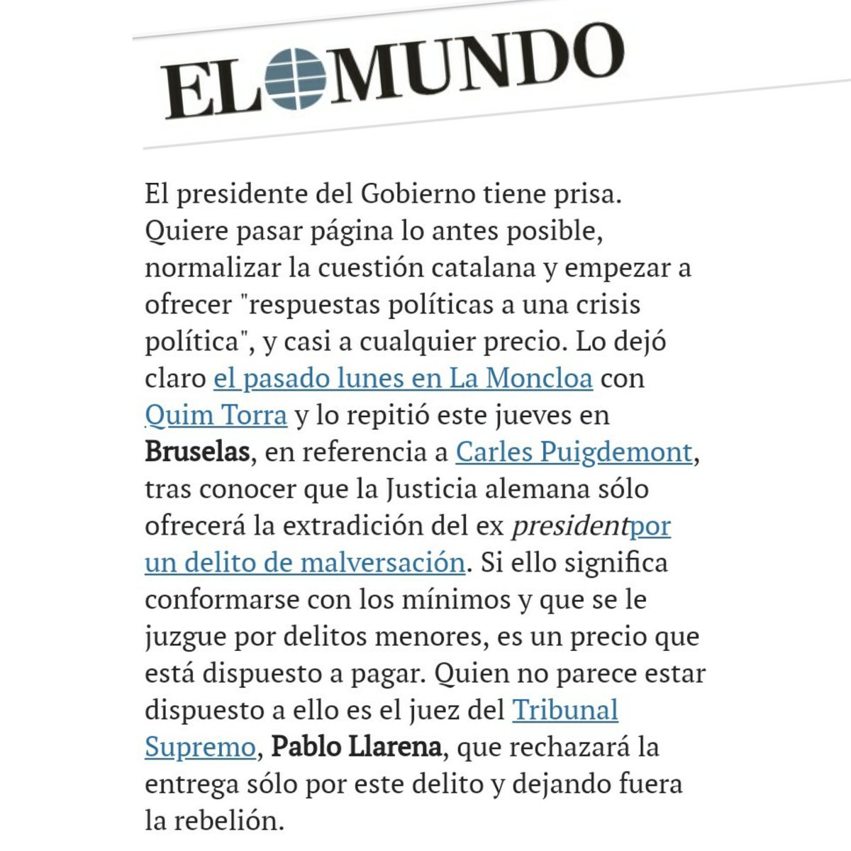 senyCatala1's tweet photo. No me sorprende de nuestro vendido presidente. El juez Llanera representa a España en lo jurídico y Sánchez sus ganas de poder y su política basura. Su culo le pertenece a los indepes
#Lasilenciosacat #tabarnia #tabarniaLliure #freedomtabarnia https://t.co/VAVmKpMWGF