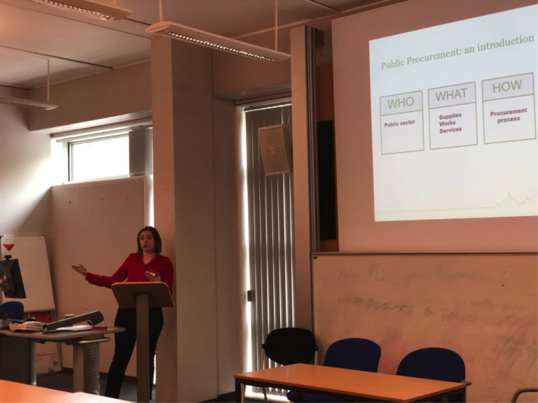 EUTIP_ITN's tweet photo. @manzini_alice presented her paper dealing with regulatory differences in the protection of #labour rights in #EU and #US public procurement law - and discussed their respective protection and harmonisation under #TTIP and #DCFTAs https://t.co/ucO0yQFi6f