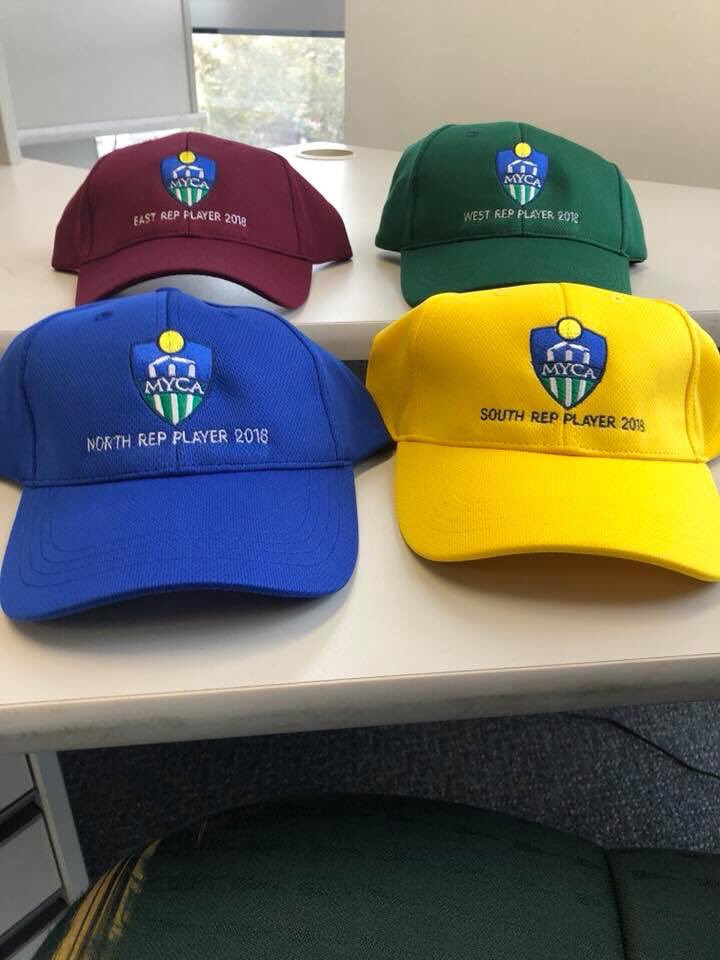 MYCA Zone Rep caps have arrived🏏🏏🏏🏏.  Big games are on 29/07 @ Fairbairn Park, Ascot Vale.  #GOMYCA