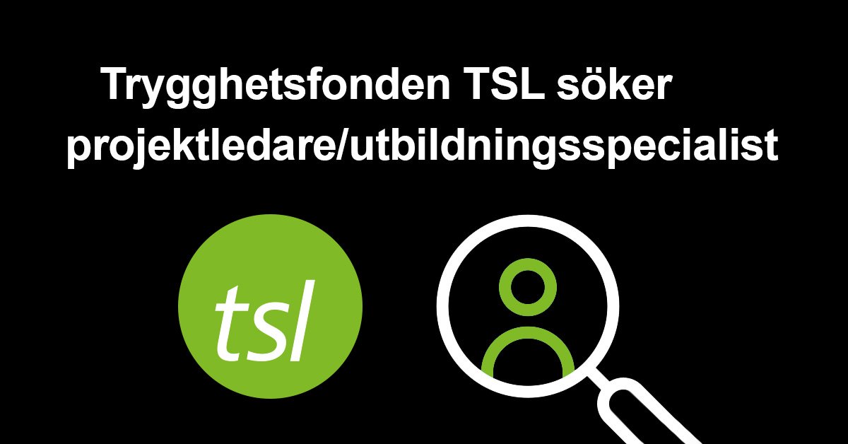 Trygghetsfonden TSL söker en projektledare &amp; utbildningsspecialist som är med och stärker upp vårat erbjudande med yrkesutbildning &amp; branschvalidering. Sprid gärna annonsen i ditt nätverk. #jobb #nyttjobb #rekrytering
tsl.se/om-tsl/lediga-…