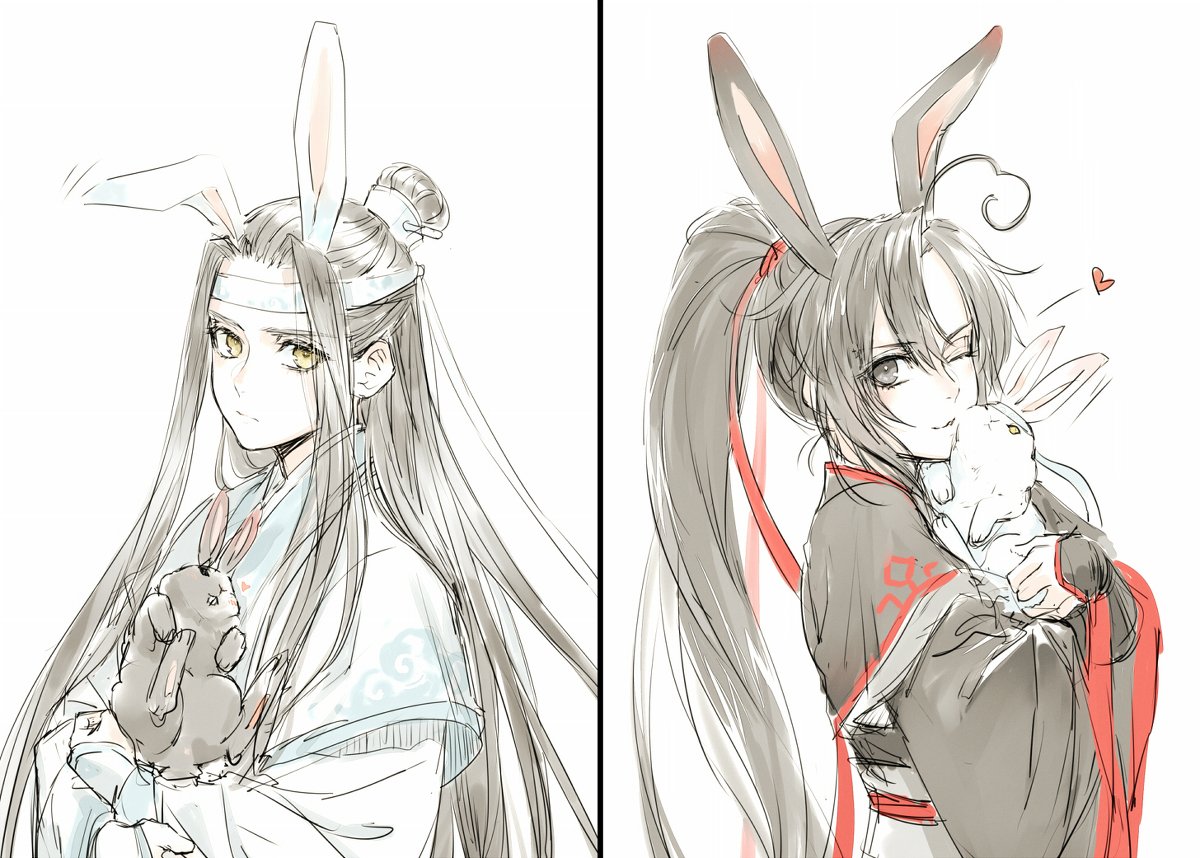 魔道祖師　忘羨結婚記念　兔仔先生 複製原画 魔道祖師忘羨結婚記念兔仔先生 複製原画