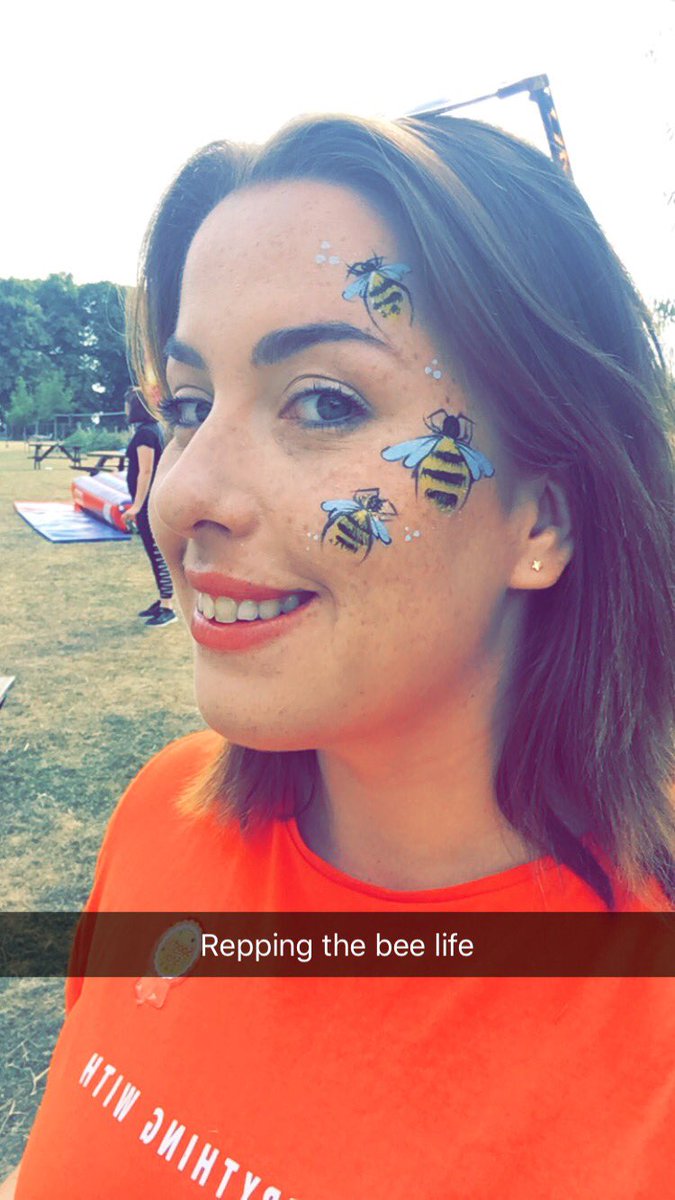 DrLauraJames's tweet photo. @Rothamsted SPORTS DAY 2018 ... Paint your #PhD @RresStudents #beelife https://t.co/VMijSFhWYX