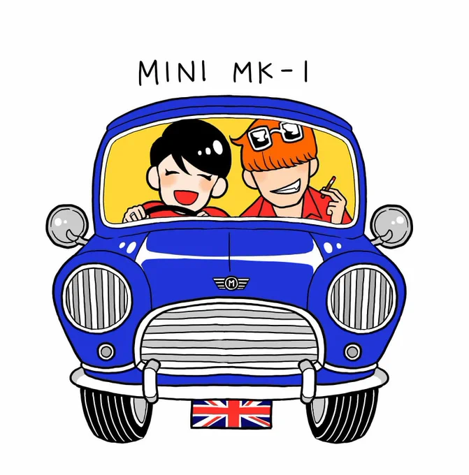 コミティアで頒布予定のアクリルキーホルダーのイラスト✌
60年代の乗り物、電話ボックス☎ 
