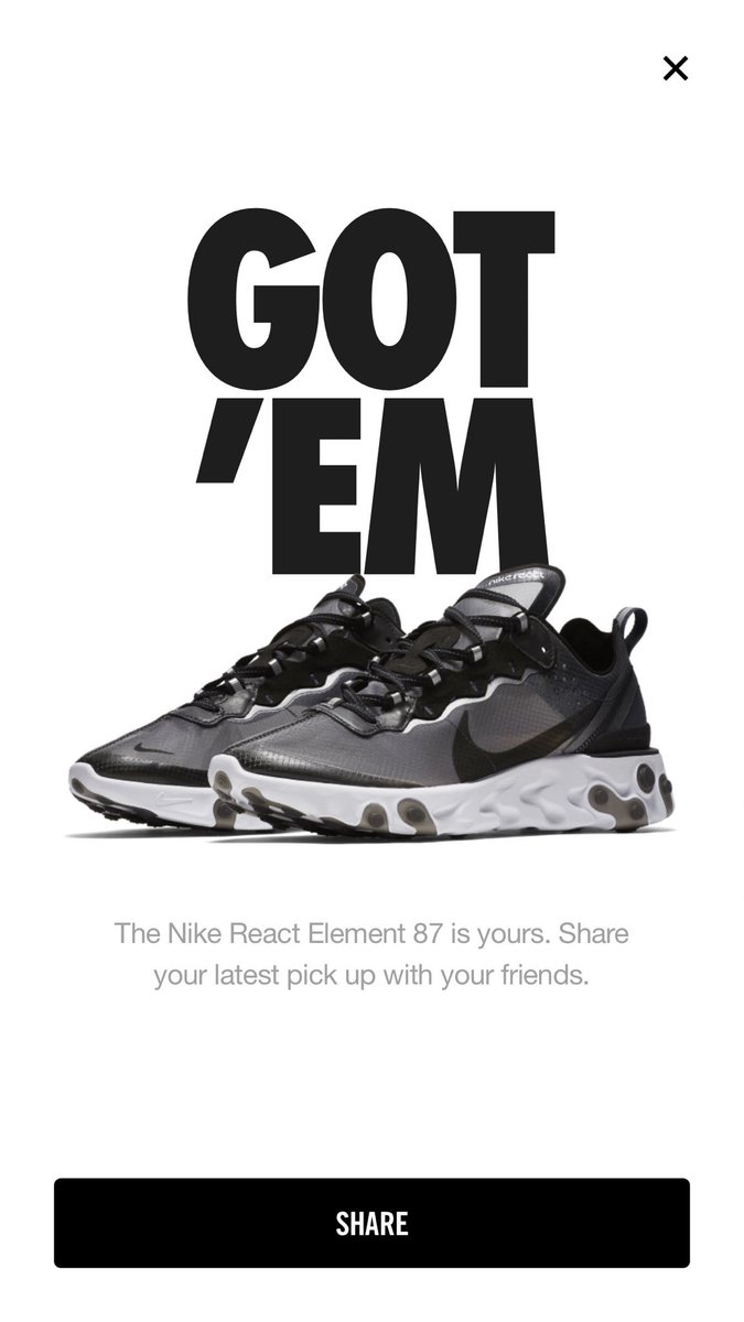 jonathancran's tweet image. The W to complete the set @Nike #ReactElement87