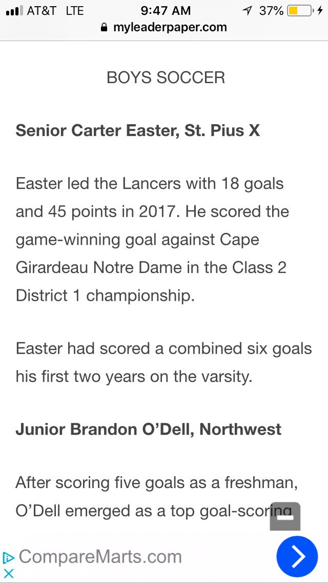 stplancersoccer's tweet image. A few thoughts on how Carter Easter became one of this fall’s top prep athletes...