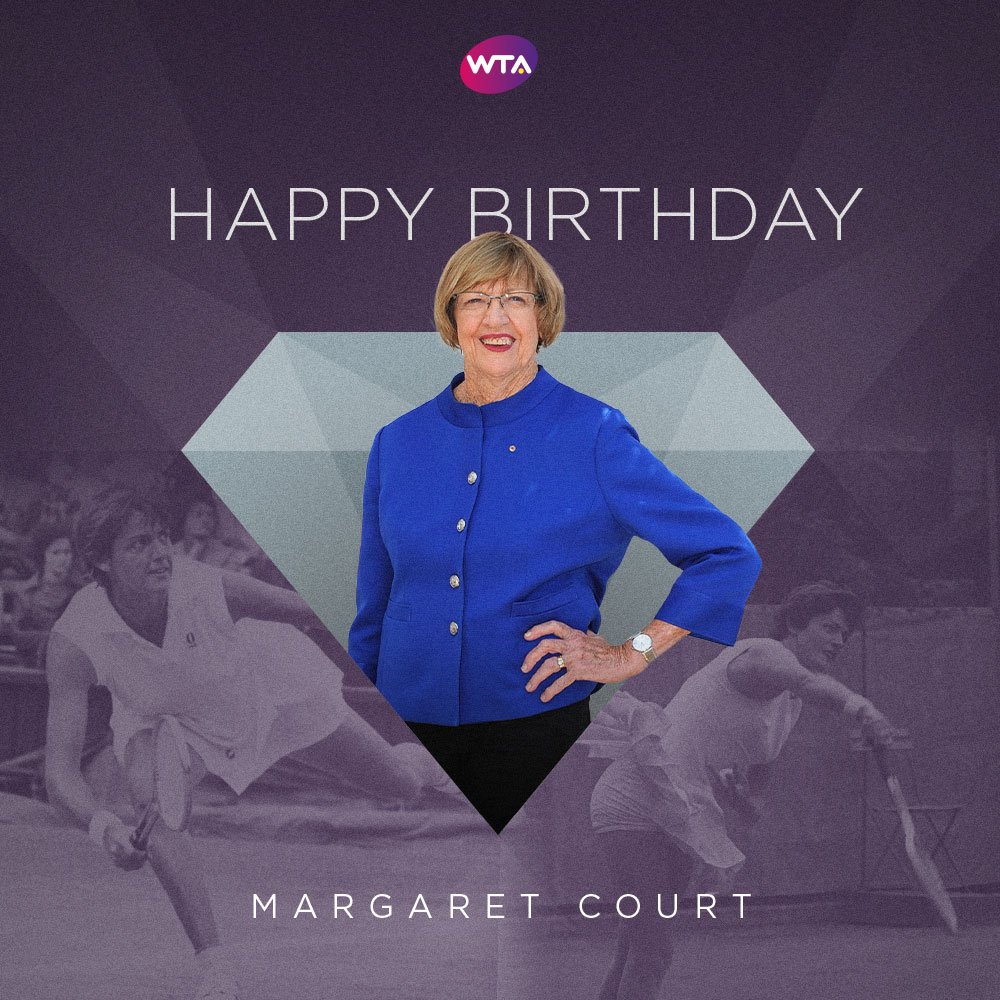 Happy birthday to 24 time Slam champion and WTA Legend, Margaret Court! 