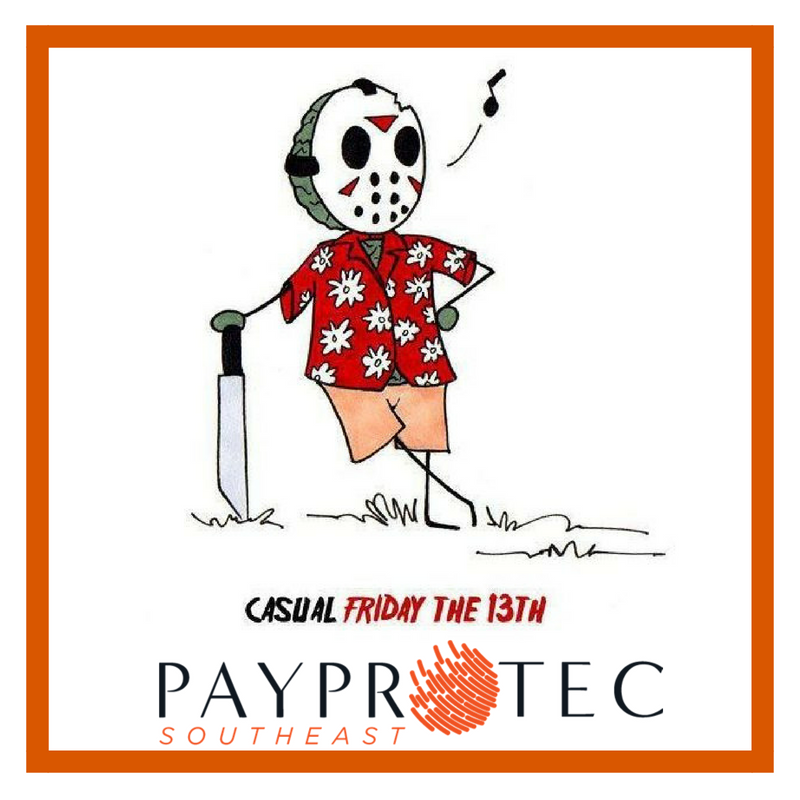 PayprotecSE's tweet image. Happy casual Friday the 13th! 😆
It's too hot out for Jason and us to be wearing pants and a jacket. 

#PayProTecSE #FridayThe13th #CasualFriday