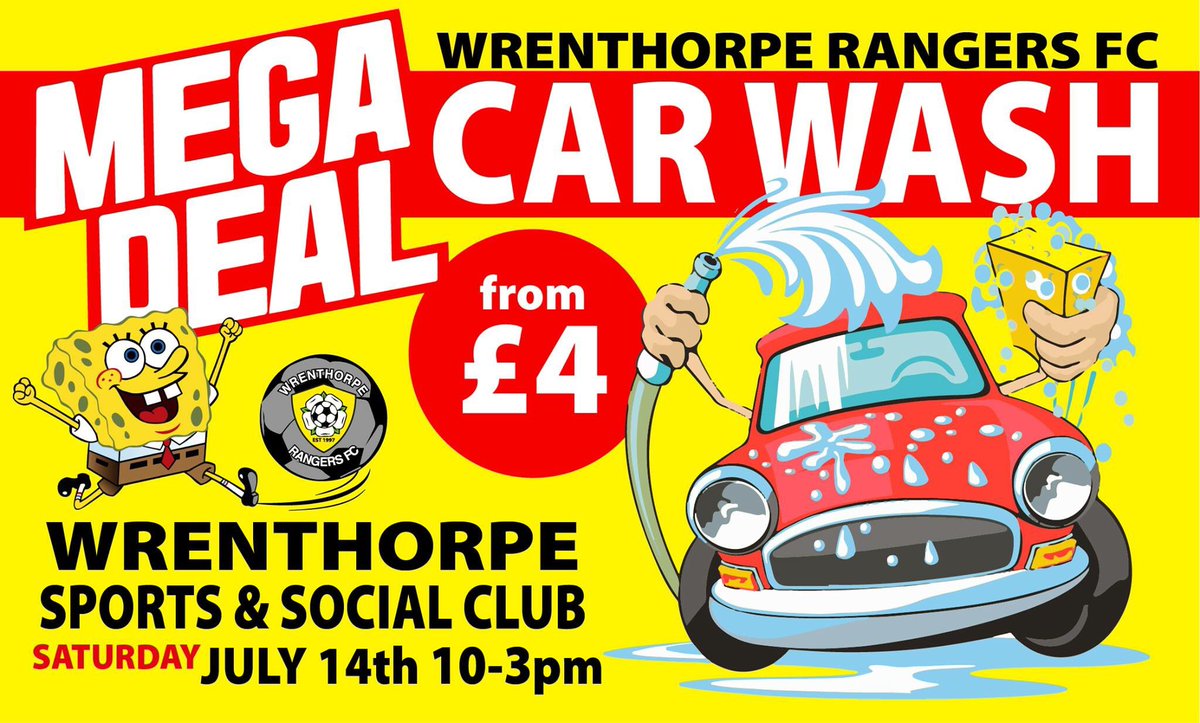 WrenthorpeFC's tweet photo. If car washes were in leagues, we are pretty sure we’d be in the premier league. We’re back this Saturday to get your cars sparkling! So come on down! 🏆⚽️
@JCAWakefield @OGACADEMY @SilcoatesSport @Wrenthorpecc @WakeExpress @RidingsFM @WestRidingFA @trinitywalk @WestYorksPolice https://t.co/kYS3p0eSzj