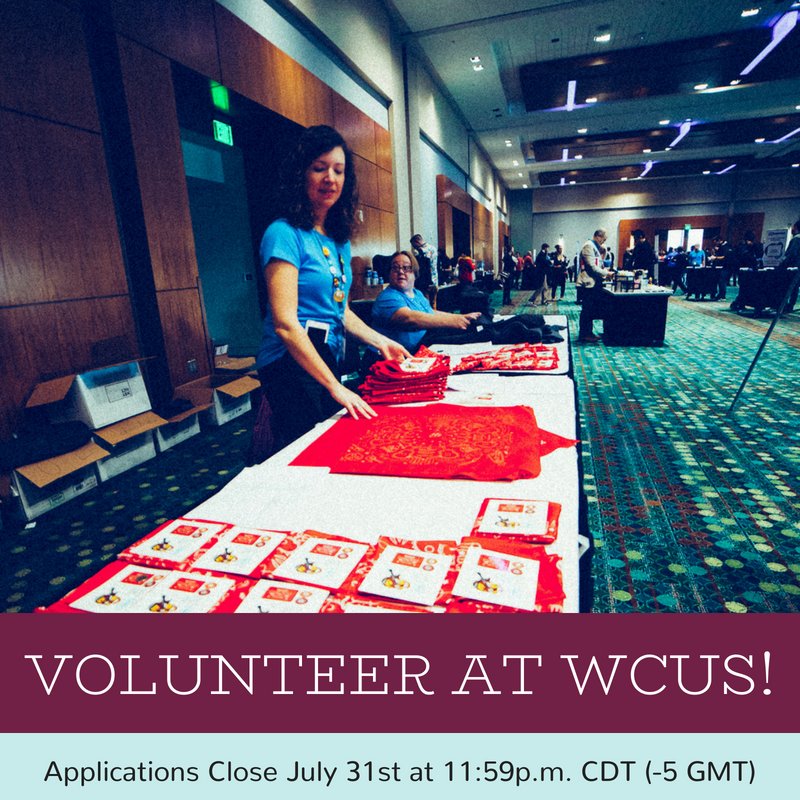 WordCampUS's tweet photo. Have you considered volunteering for #WCUS? The WordCamp US team is still looking for people to volunteer for the event in a variety of roles. Interested? Fill out our volunteer application. #WordPress #WordCamp https://t.co/C01jLanaRE https://t.co/YtKwyUHieD