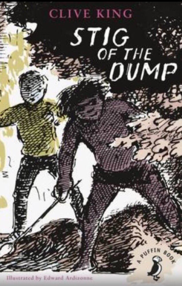 RIP #StigOfTheDump creator #CliveKing - brilliant story enhanced by fantastic #EdwardArdizzone illustrations.