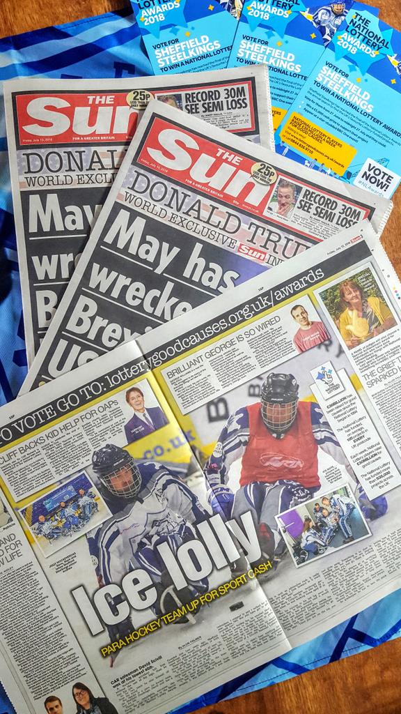 Sheffield Steelkings Para Ice Hockey Club (@steelkingspih) on Twitter photo 🚨EXCITING NEWS🚨
We've got a double page spread in today's <a href="/TheSun/">The Sun</a> newspaper!
#NLASheffieldSteelkings
#NLAwards 🚨EXCITING NEWS🚨
We've got a double page spread in today's <a href="/TheSun/">The Sun</a> newspaper!
#NLASheffieldSteelkings
#NLAwards