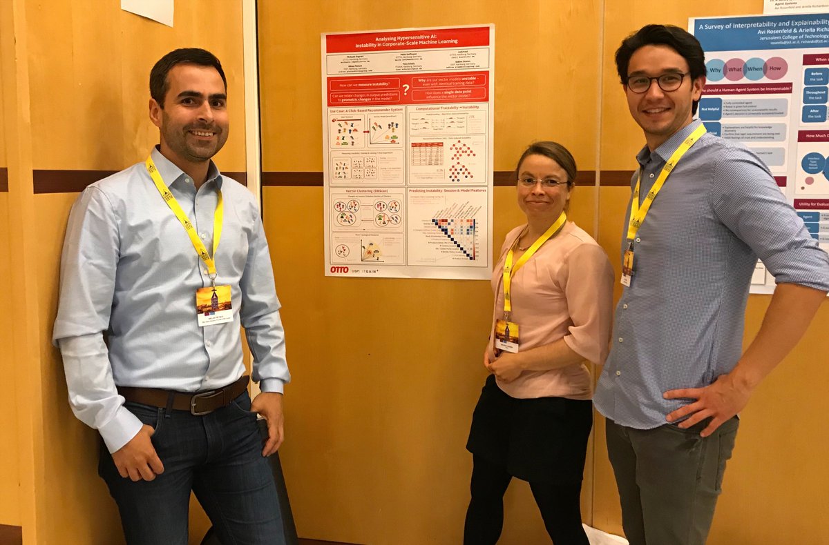 Presenting our research on instability in recommender systems in Stockholm at #XAI / @IJCAI_ECAI_18 with <a href="/Jurij_K/">Jurij Kost</a> &amp; Niklas Pietsch (Wanna join us? @otto_jobs )