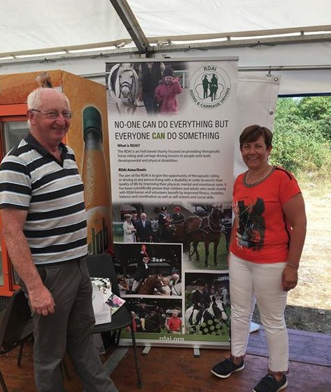 Great picture of our National Coordinator Cathy Byrne &amp; Carlow Hunt Pony Club DC David Burgess!
The RDAI is a voluntary organisation, so we wouldn't exist without our amazing volunteers ❤️If you would like to get involved please send us a message 😁
