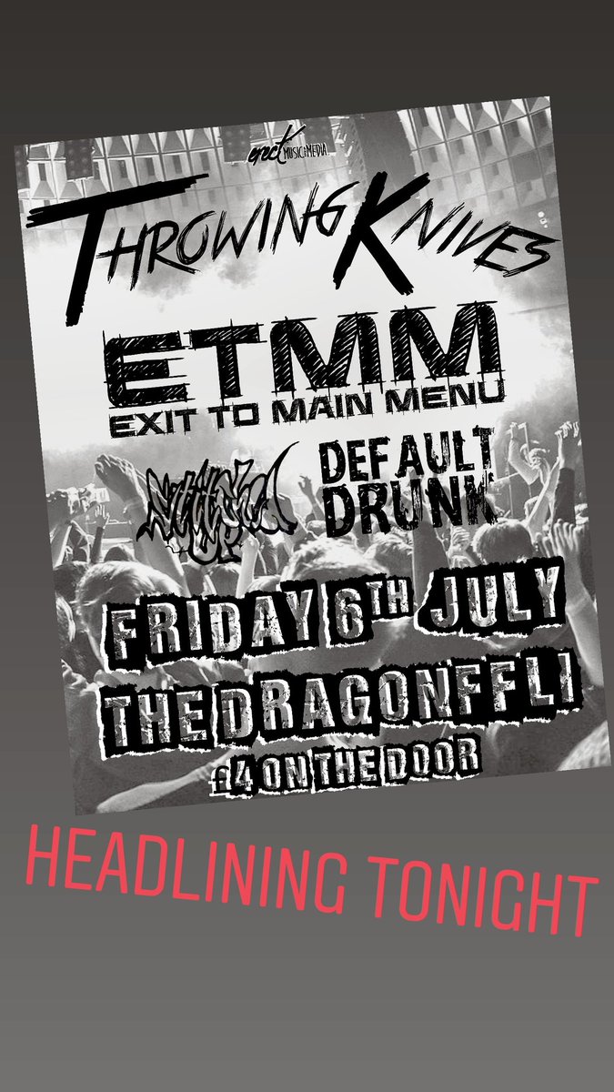 Pontypool! Show us what you've got! #throwingknives #headline #gig #exittomainmenu #stitchedup #stateofdecay #pontypool #dragonffli <a href="/thedragonffli/">The Dragonffli</a>