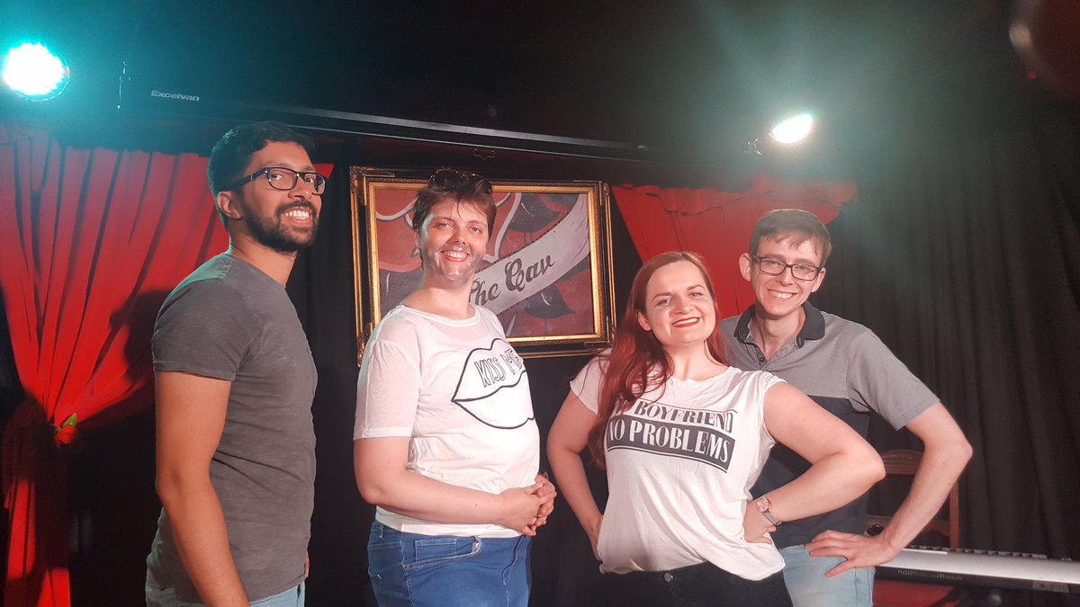 So much fun at <a href="/ZealImprov/">Zeal</a> last night! Go to it people, it's an amazing festival. Below, 4 happy unicorns 😃🦄🦄🦄🦄