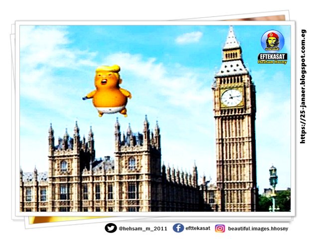 بالصور  "بيبي ترامب" سيحلق في سماء لندن خلال زيارة الرئيس الأمريكي احتجاجا على سياساته