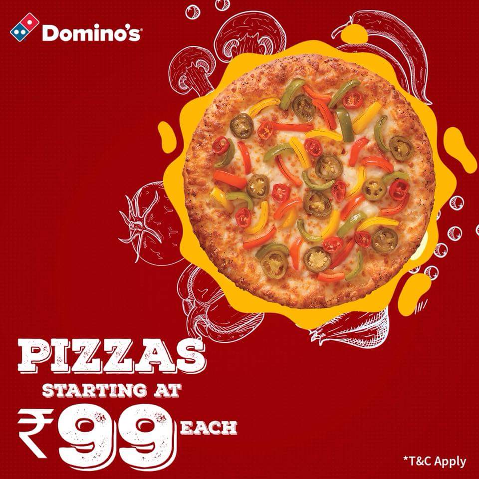 Dominos India On Twitter The Domino S Pizza Starting At Inr 99