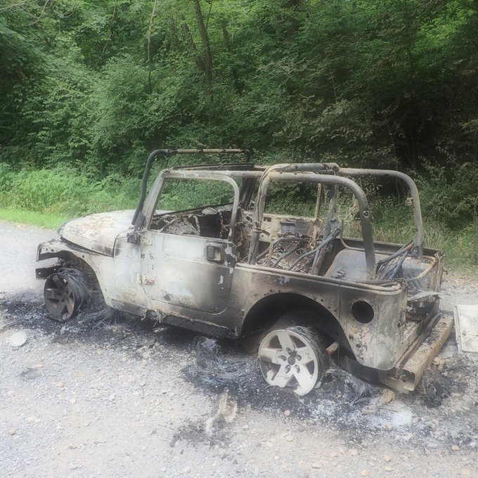 Jeep Wrangler TJ burns to the ground after fireworks accident in Maryland -  Autoblog