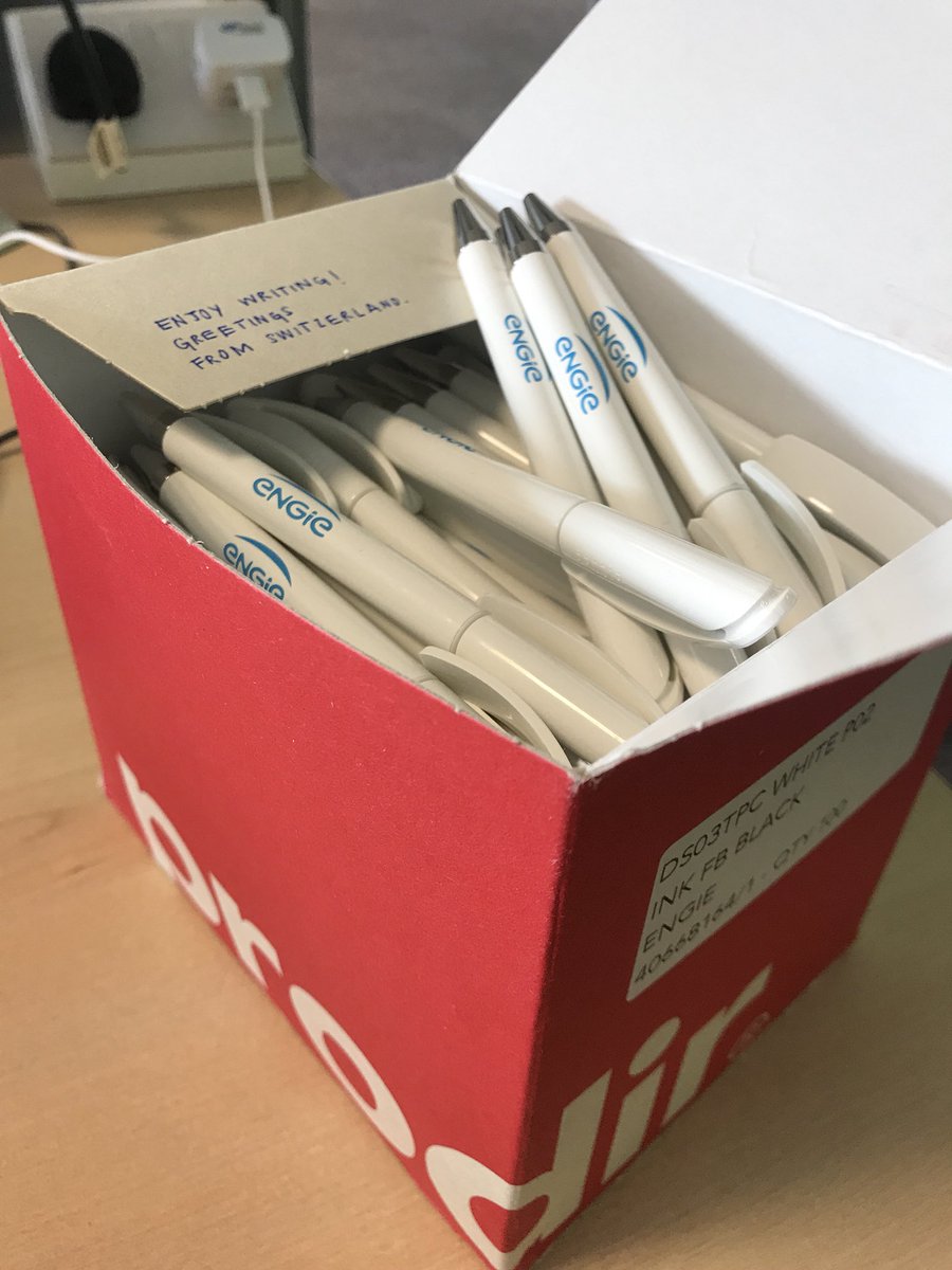 NEL_Partnership's tweet photo. .@Promoman2 #Prodir pens - great message on the inside of the box! #FridayFeeling #LittleThings https://t.co/456iCwL48Q
