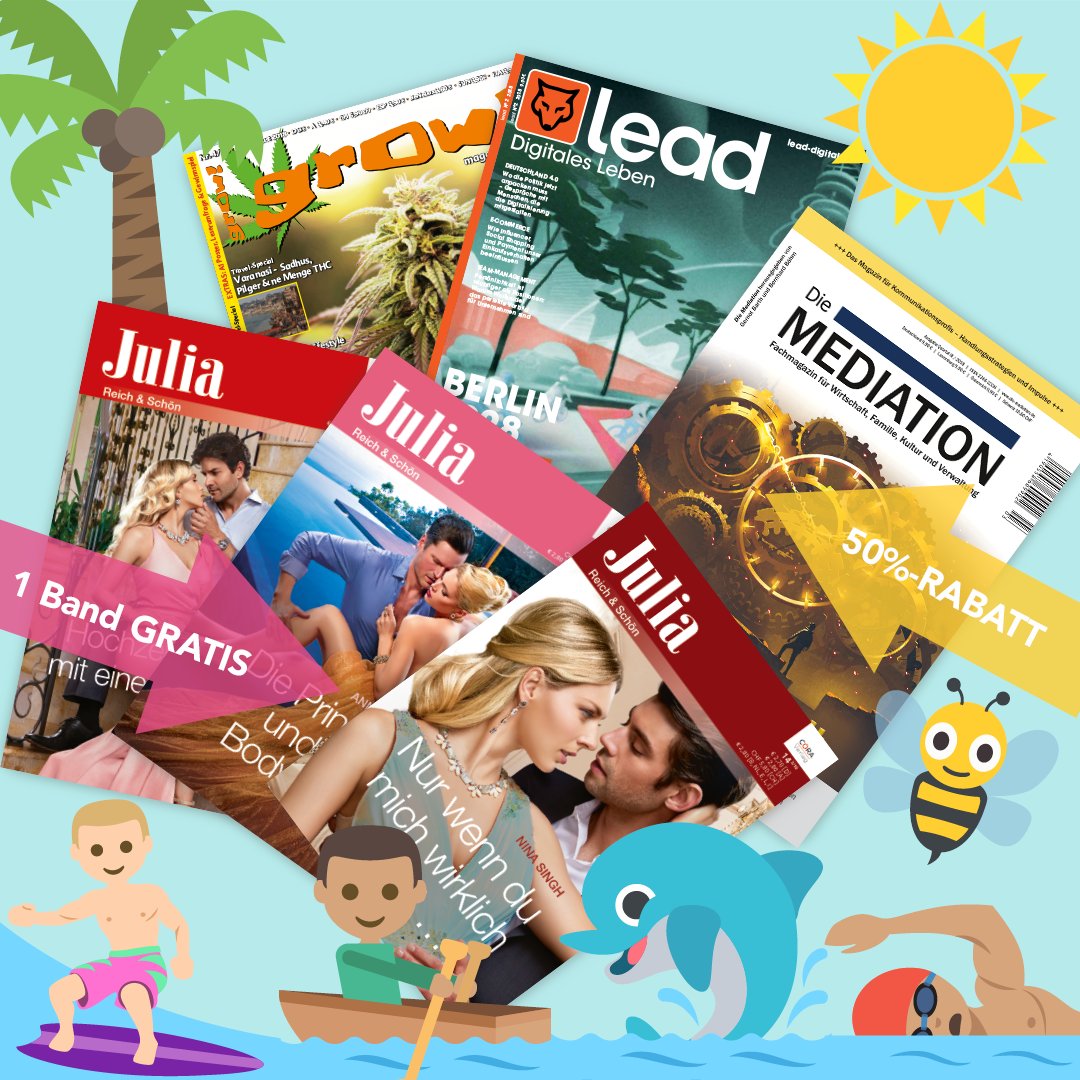 eazersApp's tweet photo. #Urlaubslektüre schon parat? Wir haben was für euch - #Highlights im #Juli: Julia vom @CORAVerlag: https://t.co/dDyILAkgIy | @LEAD_digital:  https://t.co/qMWHC7n9or | @Die_Mediation: https://t.co/wdoYsSqBMz | 
@GrowMagazin: https://t.co/HzK3yiUUGW #günstigerlesen #rabatt #gratis https://t.co/qj1hBqX3wz