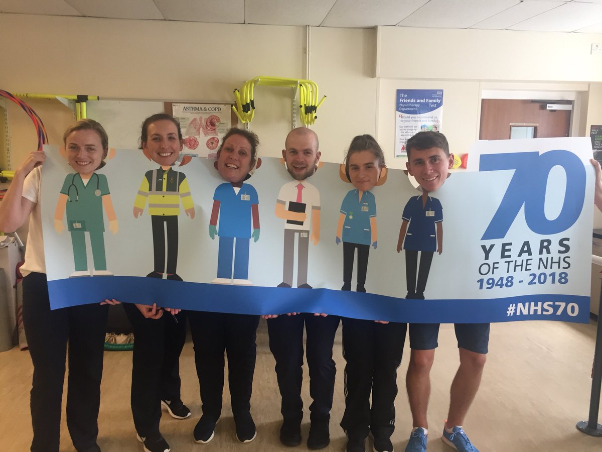 PhysioHwd's tweet photo. Happy Birthday NHS #NHS7tea ,looking forward to the frimley health fun day at the weekend @FHFT_wellbeing @FrimleyHealth https://t.co/wa2Y20GDzd