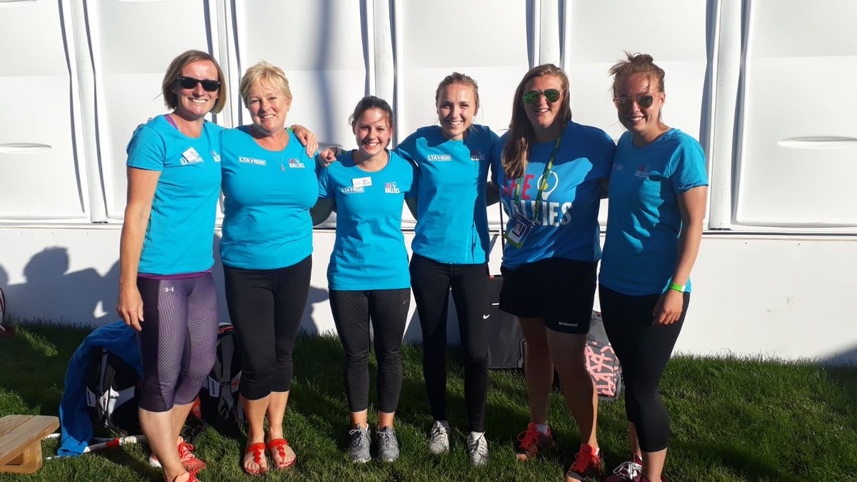 SheRalliesMids's tweet photo. All smiles for our ambassadors. Who has that Friday feeling? The sun is out and Wimbledon is on! #FridayFeeling #Wimbledon #SheRallies https://t.co/kqpQcUf5An