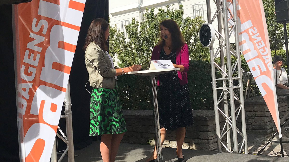 Medverkar på @dagenss scen i #Almedalen och pratar handelspolitik. Vi behöver mer frihandel och öppenhet i världen - inte mindre!