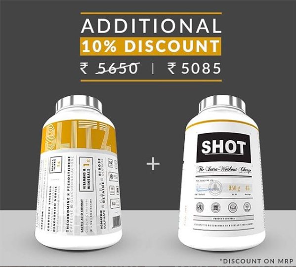 DAAKIofficial's tweet photo. Supplements have never been so pocket friendly!
Get amazing preworkout and Intraworkout supplement combo deal for only Rs 5085
Get additional 10% discount on MRP. 
#DAAKI #supplements #bodybuilding https://t.co/VOZ1nwu4Dk