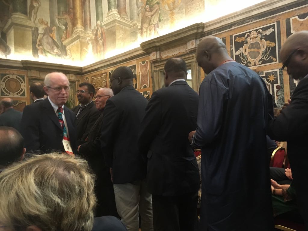 rebaccongobass2's tweet image. #LiveLaudatoSi #LaudatoSi18 
3rd anniversary of ‘Laudato Si’ his of Pope Francis critical letter on climate, ‘Saving Our Common Home’ and the ‘Future of Life of Earth’
African Delegates having audience with Pope  Francis at the Vatican