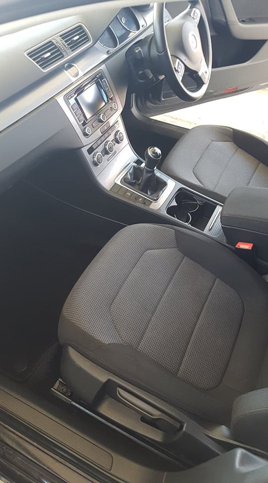 Before and after of a #coffee stained seat from yesterdays #valet, book your #car in for a showroom finish today!