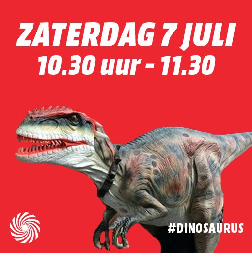 Ben jij een echte dinosaurus fan? Dan kan jij zaterdag een selfie maken met een levensechte dinosaurus! Van 10.30 - 11.30 loopt deze dino door onze winkel, opzoek naar lekkere hapjes! #MediaMarktAlkmaar #dinosaurus