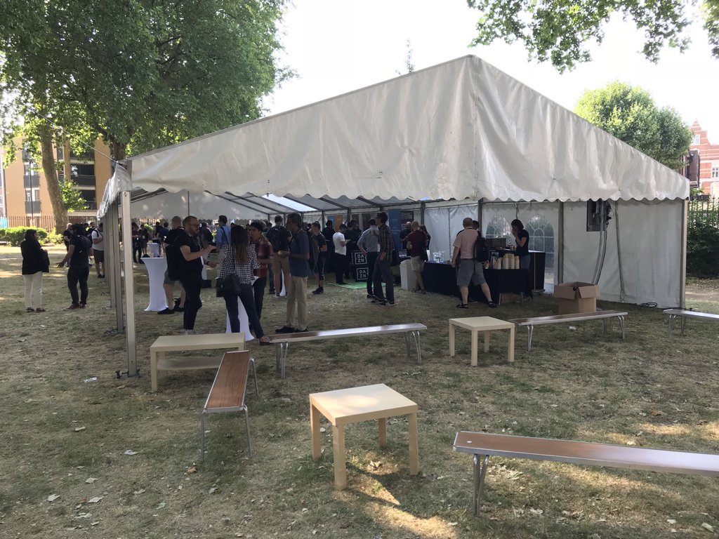 akrabat's tweet image. The hallway track at #serverlessLDN

Tempted to stay out here all day!