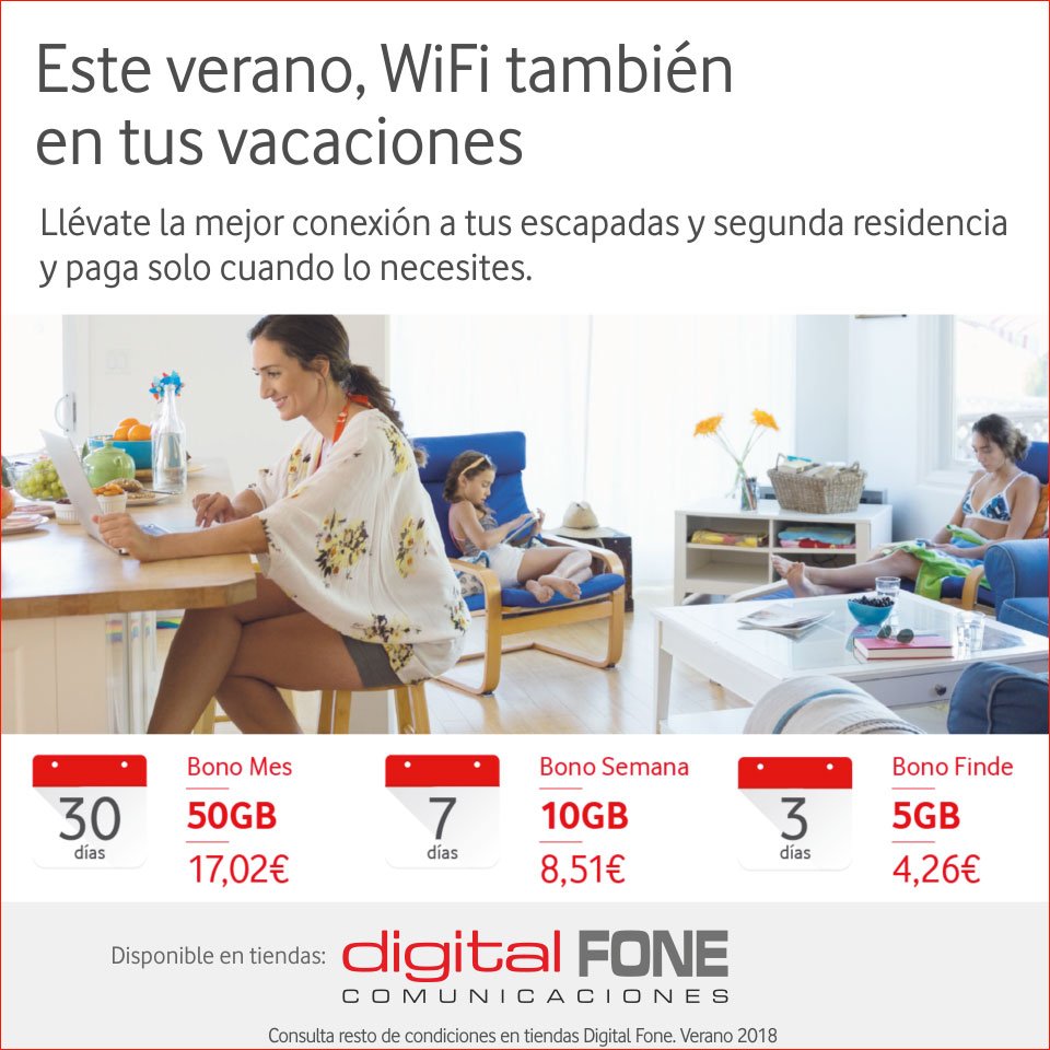 canarias_digi's tweet photo. Este Verano 🌞⛱️ llévate tu WiFi y paga solo cuando lo necesites 👌😎. Ven a nuestras tiendas #DigitalFoneComunicaciones e infórmate. #vodafonecanarias #digitalfone https://t.co/hLI4uNDd3I